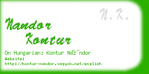 nandor kontur business card